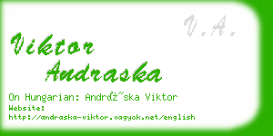 viktor andraska business card